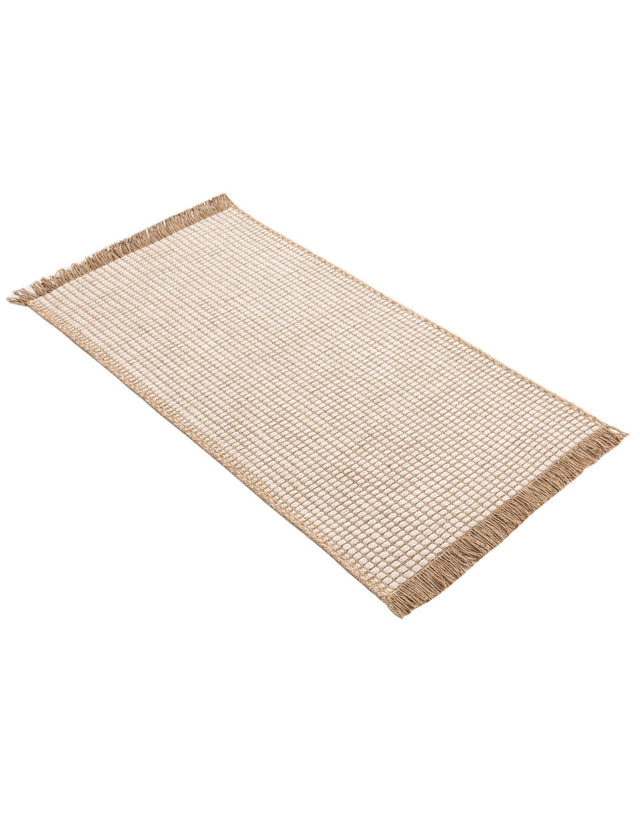 Ivory 2' x 4' 1 Cottage Farm Runner Area Rug Jute Carpet Mat for Living Rooms, Dining, Office, Dorms for Sale at Rug Engine