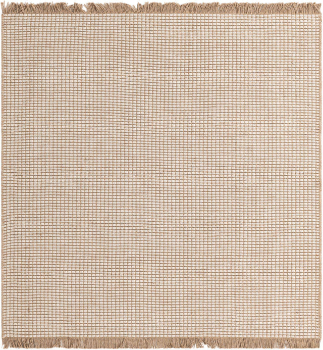 Ivory 5' 1 x 5' 1 Cottage Farm Square Area Rug Jute Carpet Mat for Living Rooms, Dining, Office, Dorms for Sale at Rug Engine
