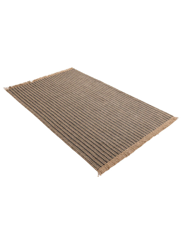Charcoal 4' 1 x 6' 1 Cottage Farm Rectangle Area Rug Jute Carpet Mat for Living Rooms, Dining, Office, Dorms for Sale at Rug Engine