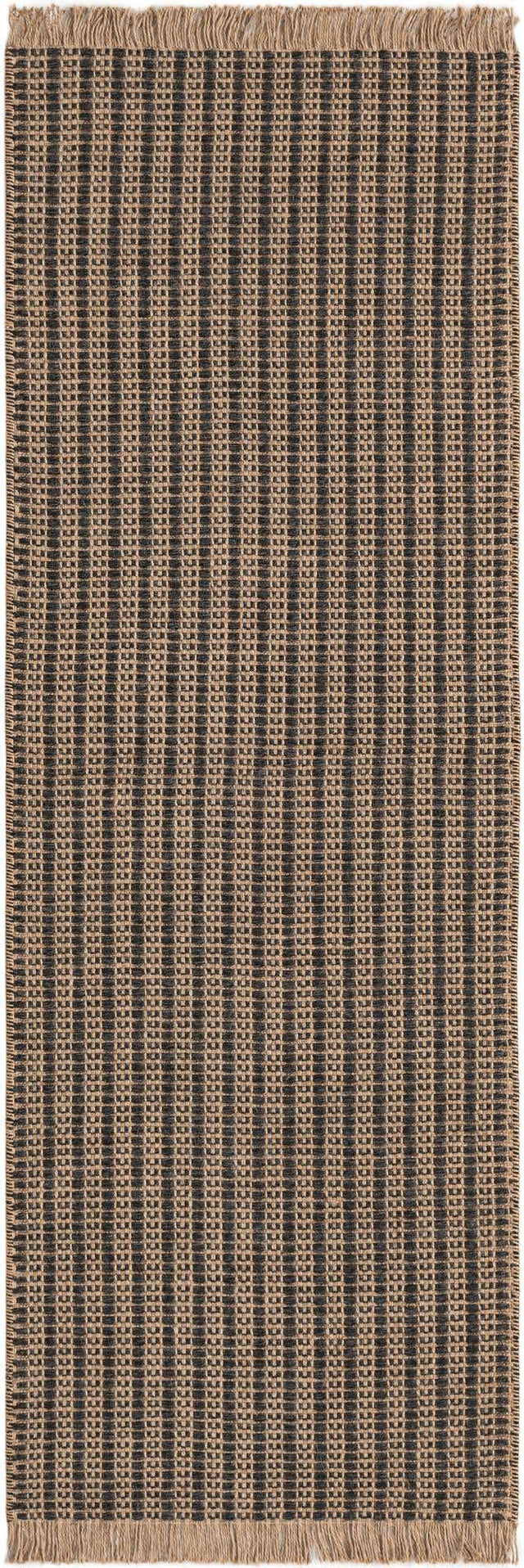 Charcoal 2' x 6' 1 Cottage Farm Runner Area Rug Jute Carpet Mat for Living Rooms, Dining, Office, Dorms for Sale at Rug Engine