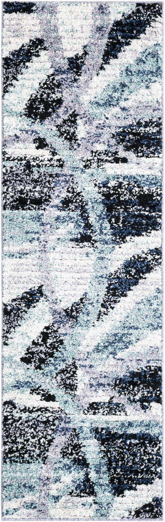 Gray and Ivory 2' x 6' 1 Tucson Runner Area Rug 100% Polyester Unique Modern Carpet for Dining Rooms, Living Room, Bedrooms, Office Space for Sale at Rug Engine