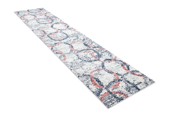 Ivory 2' 7 x 12' Tucson Runner Area Rug 100% Polyester Unique Modern Carpet for Dining Rooms, Living Room, Bedrooms, Office Space for Sale at Rug Engine