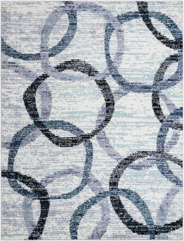 Ivory 7' 10 x 10' Tucson Rectangle Area Rug 100% Polyester Unique Modern Carpet for Dining Rooms, Living Room, Bedrooms, Office Space for Sale at Rug Engine