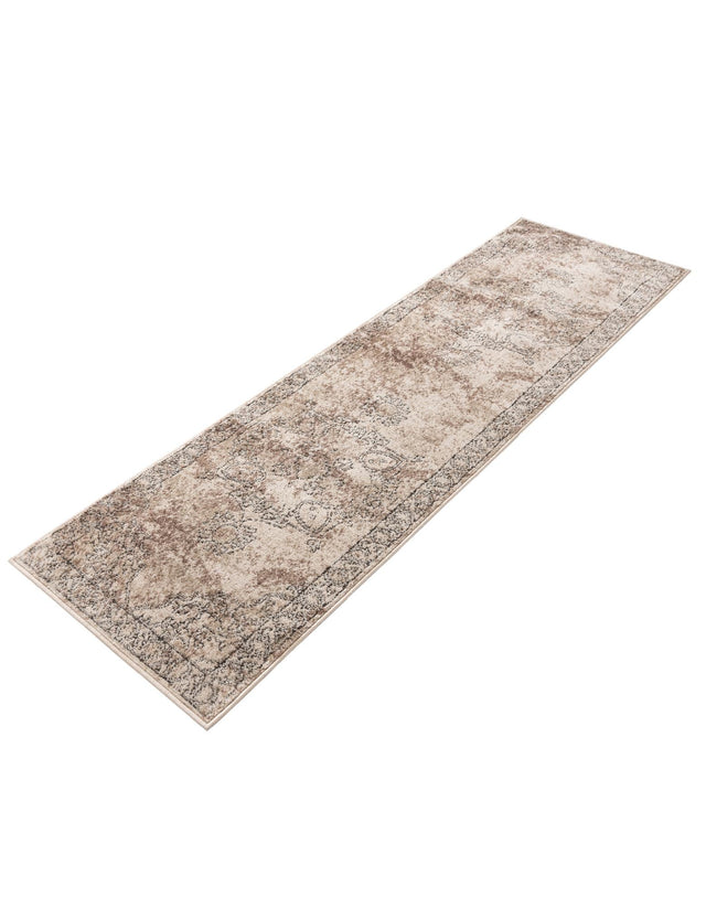 Ivory 2' x 7' 1 Portland Runner Area Rug 85% Polypropylene & 15% Polyester Vintage Distressed Traditional Carpet for Home Decor for Sale at Rug Engine