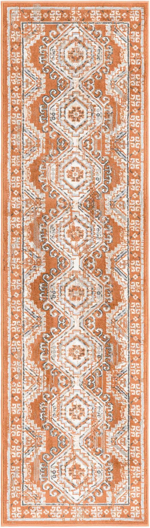 Terracotta 2' x 7' 1 Charlotte Runner Area Rug 100% Polypropylene With Jute Backing Traditional Classical Durable Carpet for Living Dining Office Rooms for Sale at Rug Engine