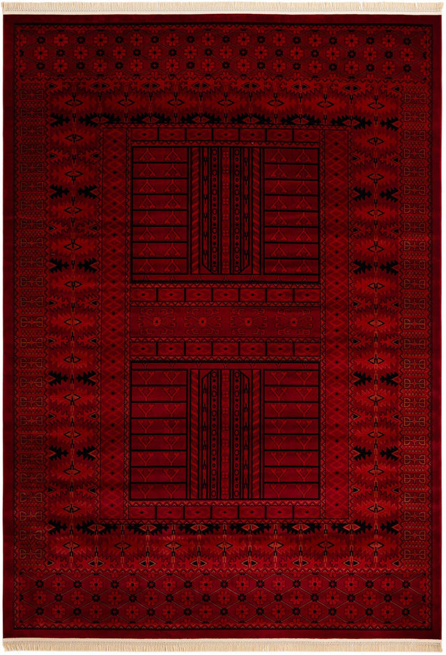 Red 10' x 14' 1 Tekke Rectangle Area Rug Classic Traditional Vintage Design Carpet for Living Rooms, Dining, Bedrooms, Office Space for Sale at Rug Engine