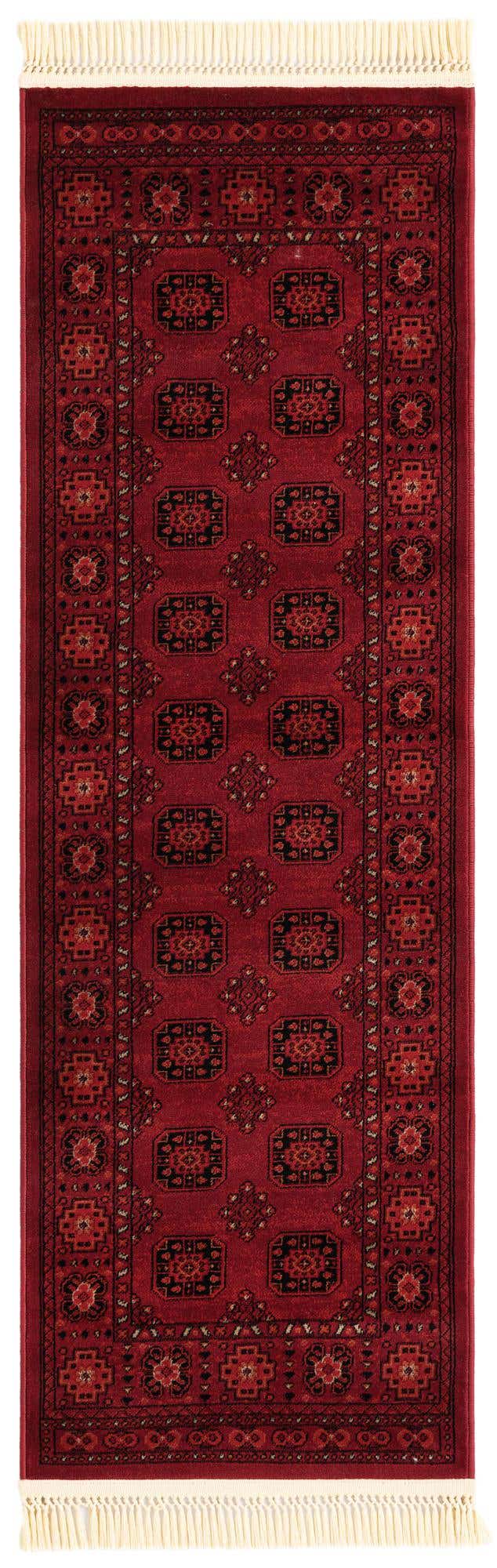 Red 2' x 6' 1 Tekke Runner Area Rug Classic Traditional Vintage Design Carpet for Living Rooms, Dining, Bedrooms, Office Space for Sale at Rug Engine