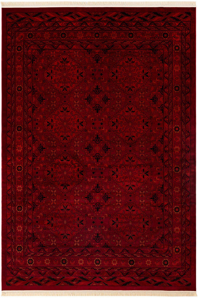 Red 10' x 14' 1 Tekke Rectangle Area Rug Classic Traditional Vintage Design Carpet for Living Rooms, Dining, Bedrooms, Office Space for Sale at Rug Engine