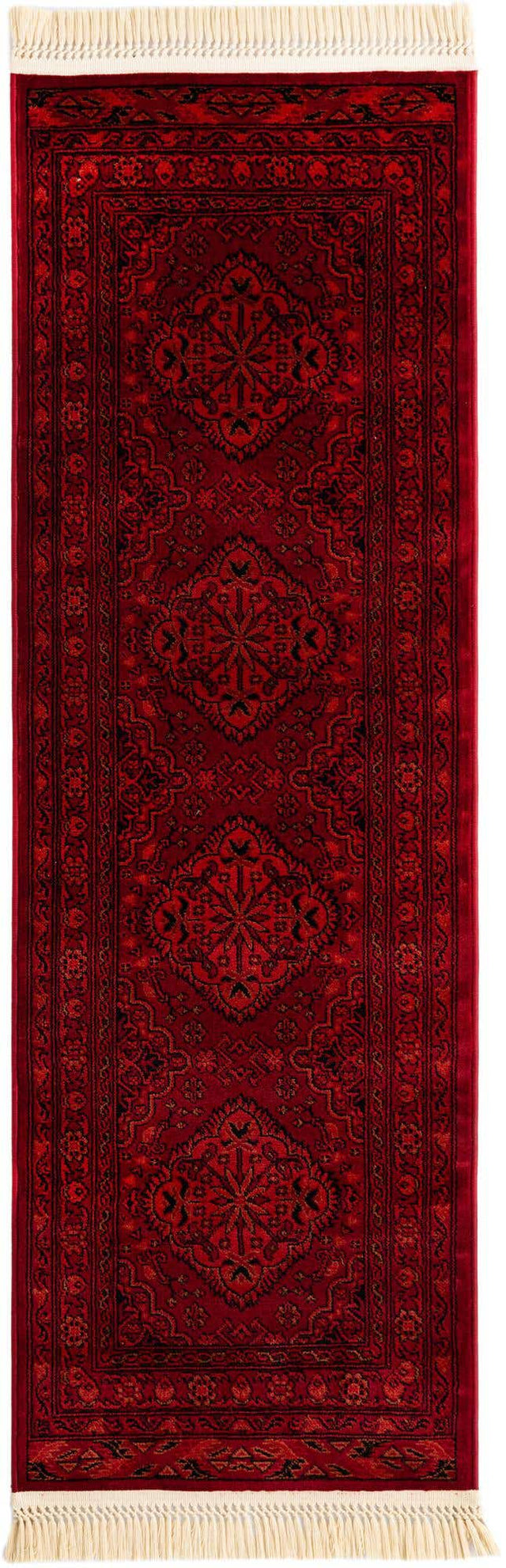 Red 2' x 6' 1 Tekke Runner Area Rug Classic Traditional Vintage Design Carpet for Living Rooms, Dining, Bedrooms, Office Space for Sale at Rug Engine