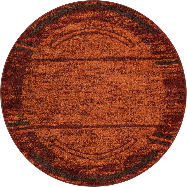 Terracotta 4' 1 x 4' 1 Autumn Round Area Rug 100% Polypropylene Durable Jute Backing Living Dining Room Bedroom Office Modern Decor Carpet for Sale at Rug Engine