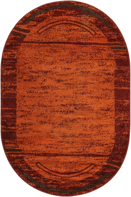 Terracotta 4' 1 x 6' 1 Autumn Oval Area Rug 100% Polypropylene Durable Jute Backing Living Dining Room Bedroom Office Modern Decor Carpet for Sale at Rug Engine