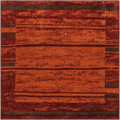 Terracotta 5' 3 x 5' 3 Autumn Square Area Rug 100% Polypropylene Durable Jute Backing Living Dining Room Bedroom Office Modern Decor Carpet for Sale at Rug Engine
