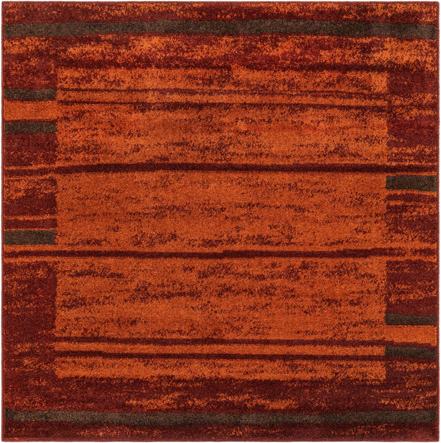 Terracotta 5' 3 x 5' 3 Autumn Square Area Rug 100% Polypropylene Durable Jute Backing Living Dining Room Bedroom Office Modern Decor Carpet for Sale at Rug Engine