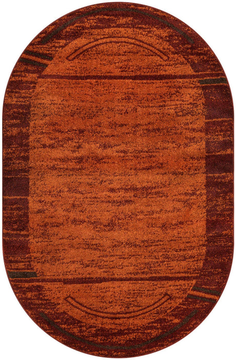 Terracotta 5' 3 x 8' Autumn Oval Area Rug 100% Polypropylene Durable Jute Backing Living Dining Room Bedroom Office Modern Decor Carpet for Sale at Rug Engine