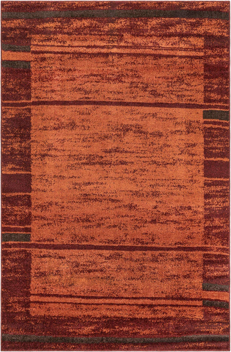 Terracotta 6' 1 x 9' Autumn Rectangle Area Rug 100% Polypropylene Durable Jute Backing Living Dining Room Bedroom Office Modern Decor Carpet for Sale at Rug Engine