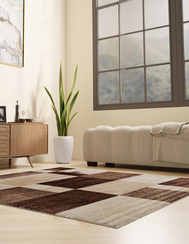 Light Brown 5' 3 x 5' 3 Autumn Square Area Rug 100% Polypropylene Durable Jute Backing Living Dining Room Bedroom Office Modern Decor Carpet for Sale at Rug Engine