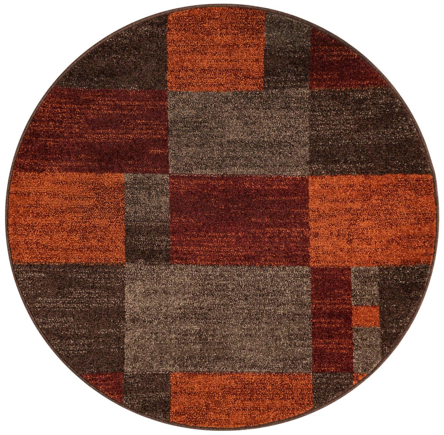 Multicolor 4' 1 x 4' 1 Autumn Round Area Rug 100% Polypropylene Durable Jute Backing Living Dining Room Bedroom Office Modern Decor Carpet for Sale at Rug Engine