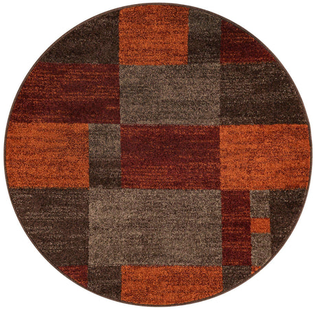 Multicolor 4' 1 x 4' 1 Autumn Round Area Rug 100% Polypropylene Durable Jute Backing Living Dining Room Bedroom Office Modern Decor Carpet for Sale at Rug Engine