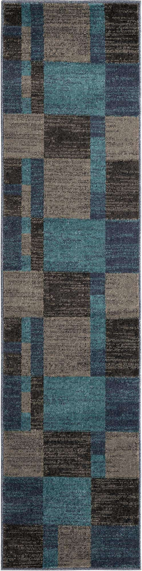Blue Gray 2' x 8' Autumn Runner Area Rug 100% Polypropylene Durable Jute Backing Living Dining Room Bedroom Office Modern Decor Carpet for Sale at Rug Engine
