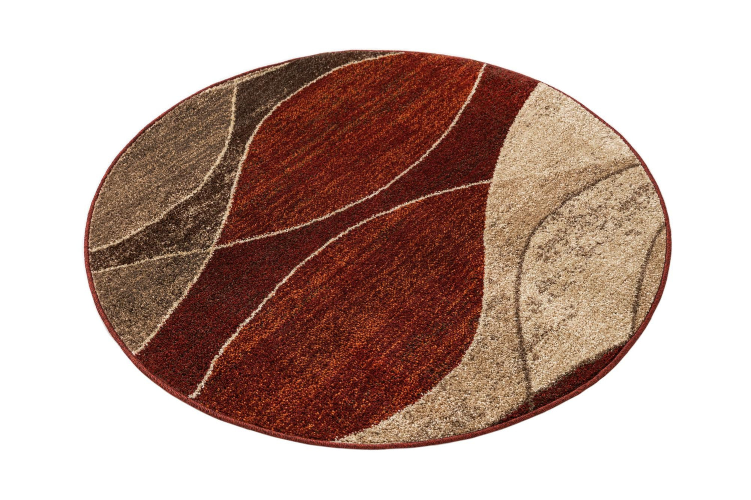 Multicolor 4' 1 x 4' 1 Autumn Round Area Rug 100% Polypropylene Durable Jute Backing Living Dining Room Bedroom Office Modern Decor Carpet for Sale at Rug Engine