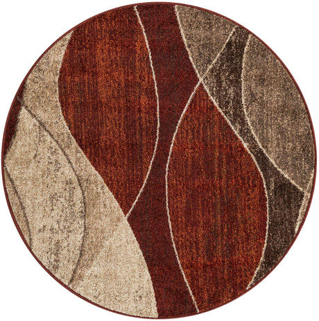 Multicolor 4' 1 x 4' 1 Autumn Round Area Rug 100% Polypropylene Durable Jute Backing Living Dining Room Bedroom Office Modern Decor Carpet for Sale at Rug Engine