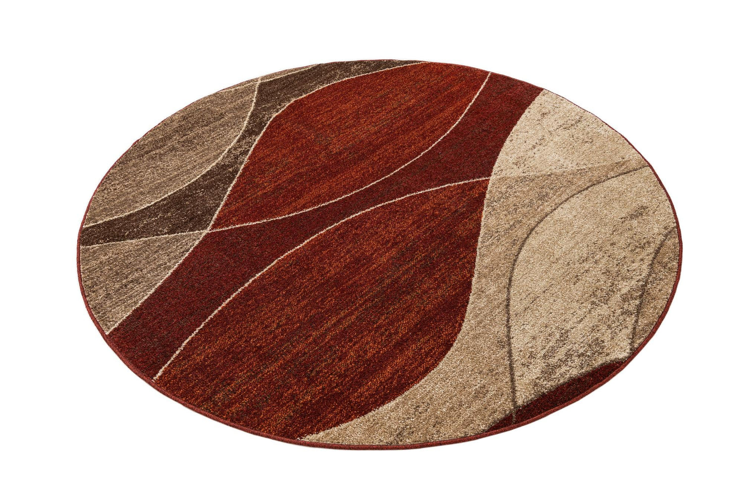 Multicolor 6' 1 x 6' 1 Autumn Round Area Rug 100% Polypropylene Durable Jute Backing Living Dining Room Bedroom Office Modern Decor Carpet for Sale at Rug Engine