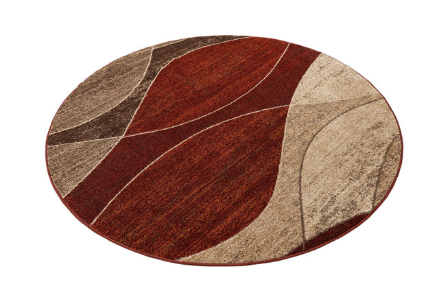 Multicolor 6' 1 x 6' 1 Autumn Round Area Rug 100% Polypropylene Durable Jute Backing Living Dining Room Bedroom Office Modern Decor Carpet for Sale at Rug Engine
