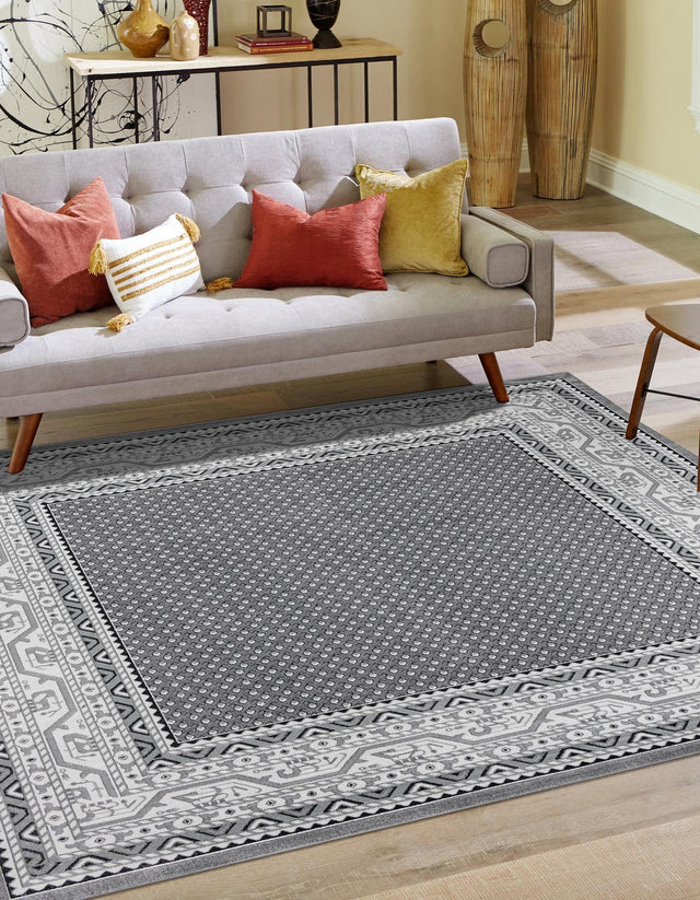 Gray 12' x 12' Williamsburg Square Area Rug 100% Polypropylene With Cotton Backing Durable Easy Clean Stain Resistant Carpet for Sale at Rug Engine