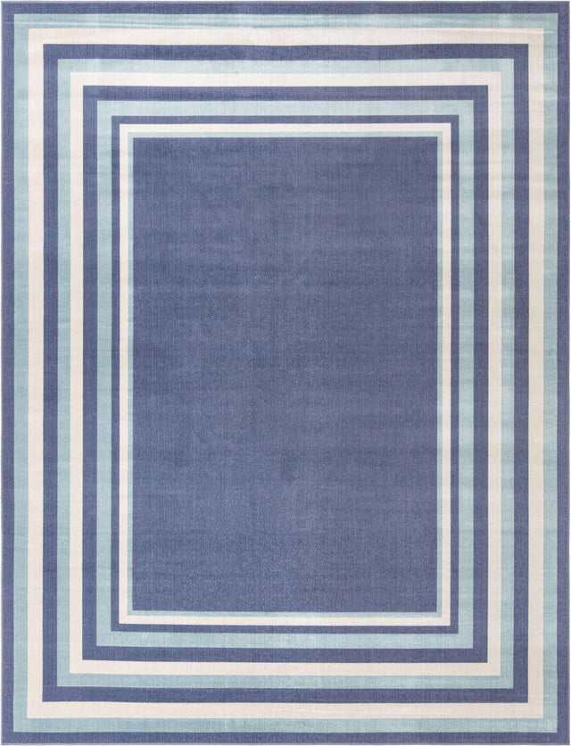 Blue 10' x 13' 1 Lotus Rectangle Area Rug 100% Polypropylene Modern Contemporary Colorful Carpet Easy Clean for Living Room, Kitchen, Dining, Office for Sale at Rug Engine