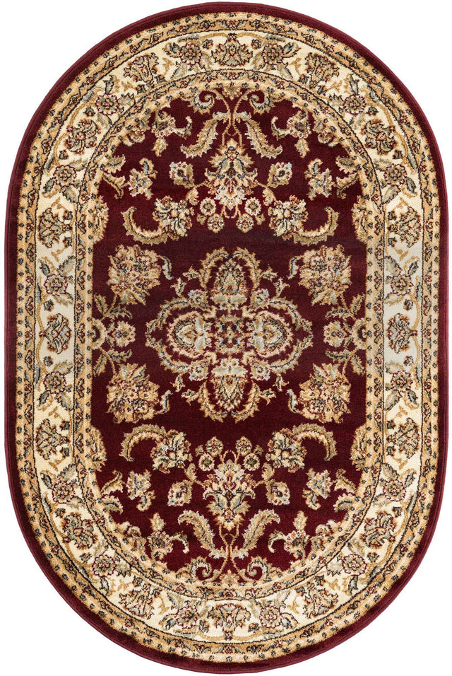 Red 4' 1 x 6' 1 Voyage Oval Area Rug
