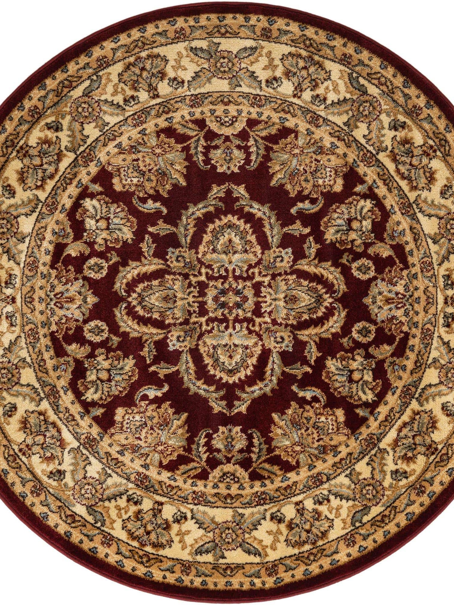 Red 5' 3 x 5' 3 Voyage Round Area Rug