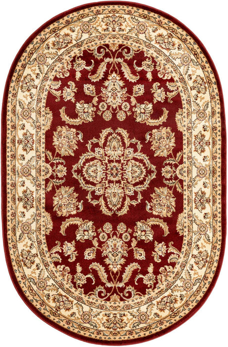 Red 5' 3 x 8' Voyage Oval Area Rug