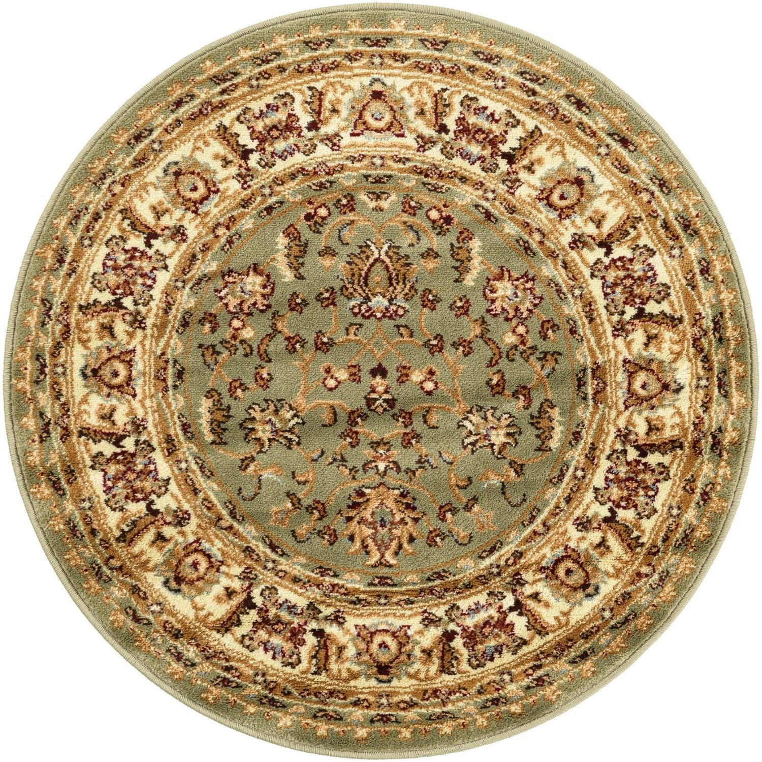 Grass Green 3' 3 x 3' 3 Voyage Round Area Rug