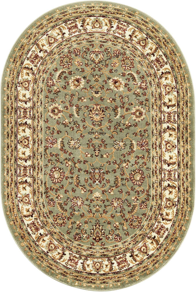 Green 4' 1 x 6' 1 Voyage Oval Area Rug