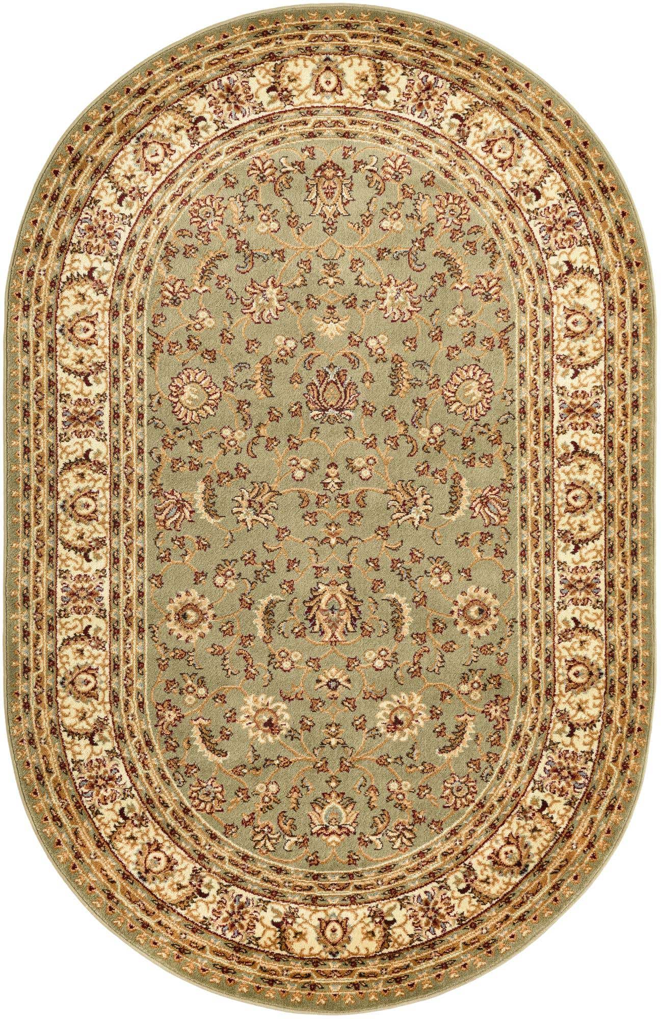 Green 5' 3 x 8' Voyage Oval Area Rug