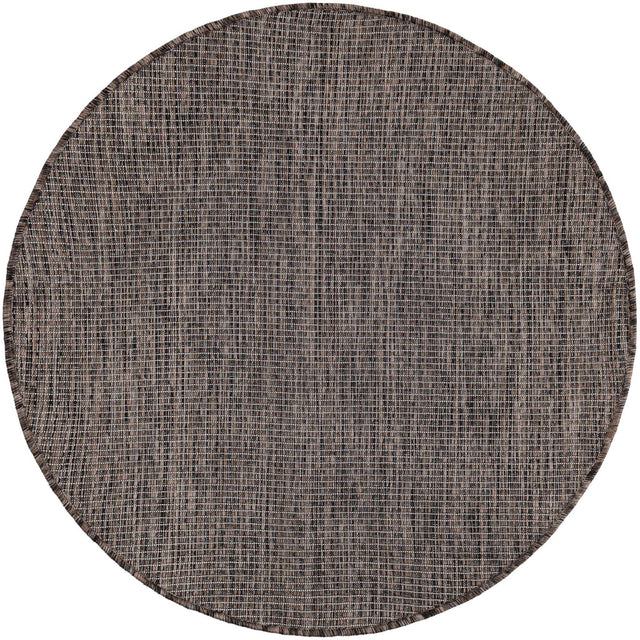 Light Brown 3' 1 x 3' 1 Outdoor Solid Round Area Rug Weather Resistant for Patio, Deck, Terrace, Balcony, Porch 100% Polypropylene Minimalist Waterproof Carpet for Sale at Rug Engine