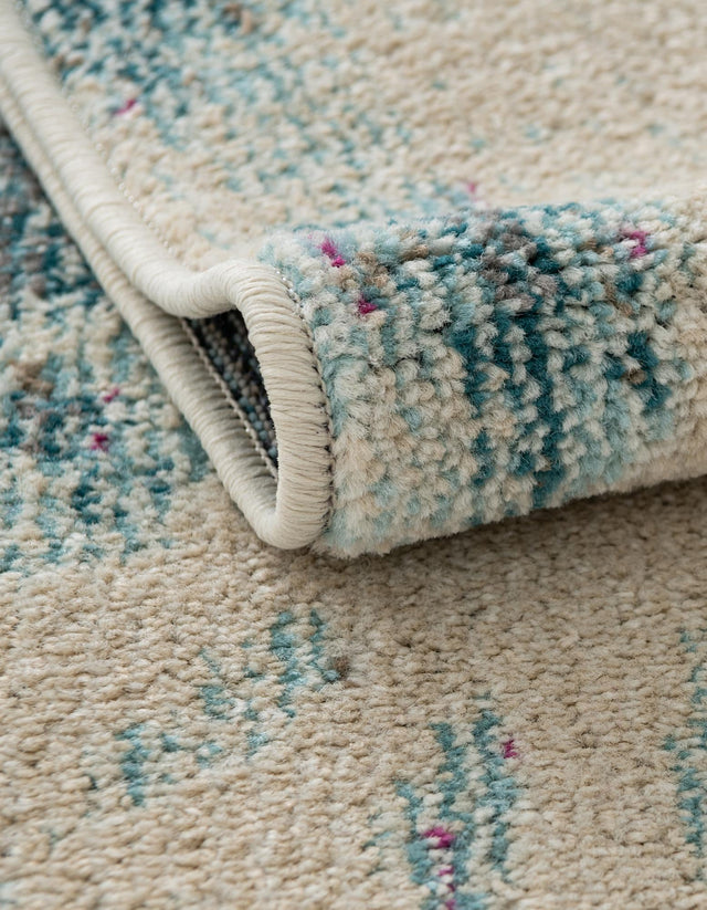 Light Blue 5' x 8' Positano Oval Area Rug Coastal Marine Beach Design Carpet for Modern Living Rooms, Dining, Bedroom, Office for Sale at Rug Engine
