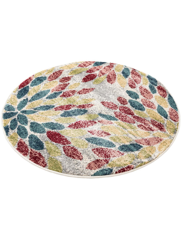 Multicolor 4' 1 x 4' 1 Sumter Round Area Rug Contemporary Durable Easy Clean Carpet for Bedrooms, Living Areas, Dining, Office, Dorms for Sale at Rug Engine