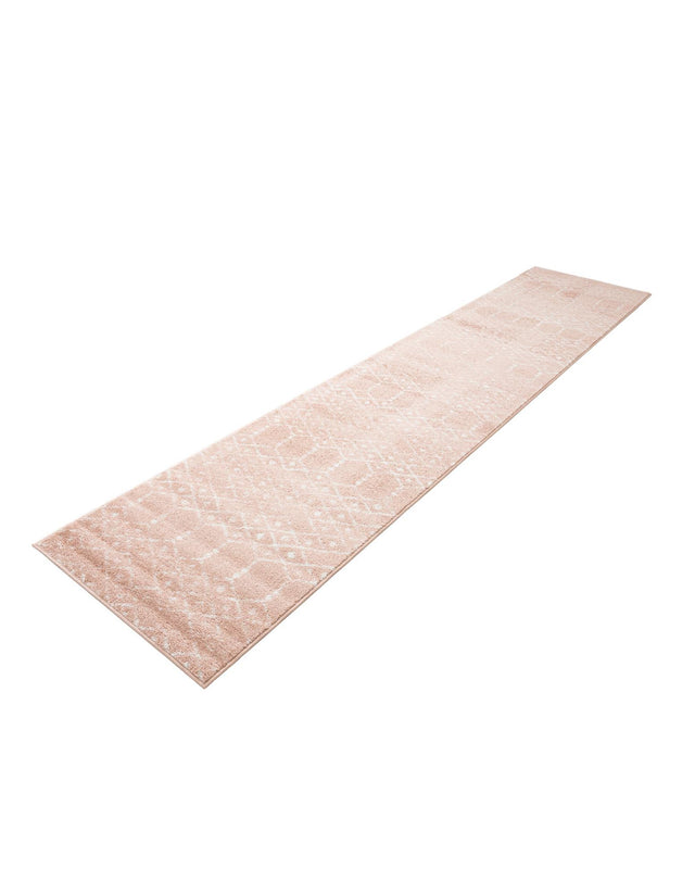 Rose Pink 2' 7 x 12' Paxon Trellis Runner Area Rug Geometric Durable Stain Resistant Easy Clean Carpet for Modern Interior Home Decor for Sale at Rug Engine