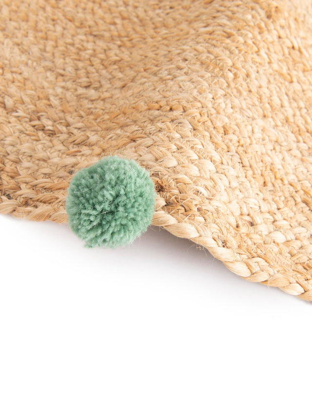 Multicolor 5' 3 x 5' 3 Kids Braided Jute Round Area Rug for Baby Nursery, Toddler Playroom, Bedrooms All Natural Eco-Friendly Sustainable Carpet for Sale at Rug Engine