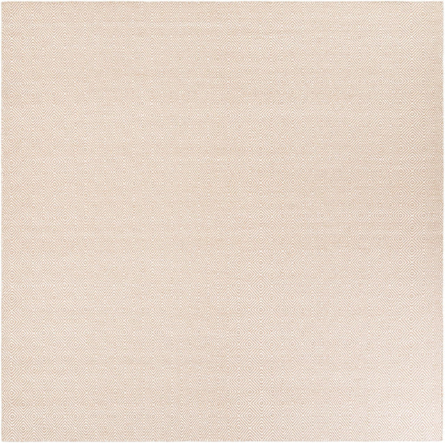 Beige 10' x 10' Geo Trellis Flatweave Square Area Rug 80% Wool & 20% Cotton Natural Geometric Carpet for Living, Office, Dining, Dorms for Sale at Rug Engine