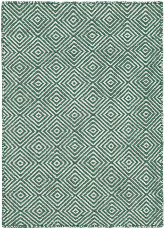 Green 2' x 3' 1 Geo Trellis Flatweave Rectangle Area Rug 80% Wool & 20% Cotton Natural Geometric Carpet for Living, Office, Dining, Dorms for Sale at Rug Engine