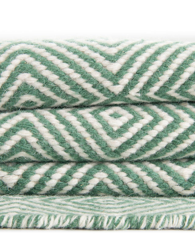 Green 3' 1 x 3' 1 Geo Trellis Flatweave Round Area Rug 80% Wool & 20% Cotton Natural Geometric Carpet for Living, Office, Dining, Dorms for Sale at Rug Engine
