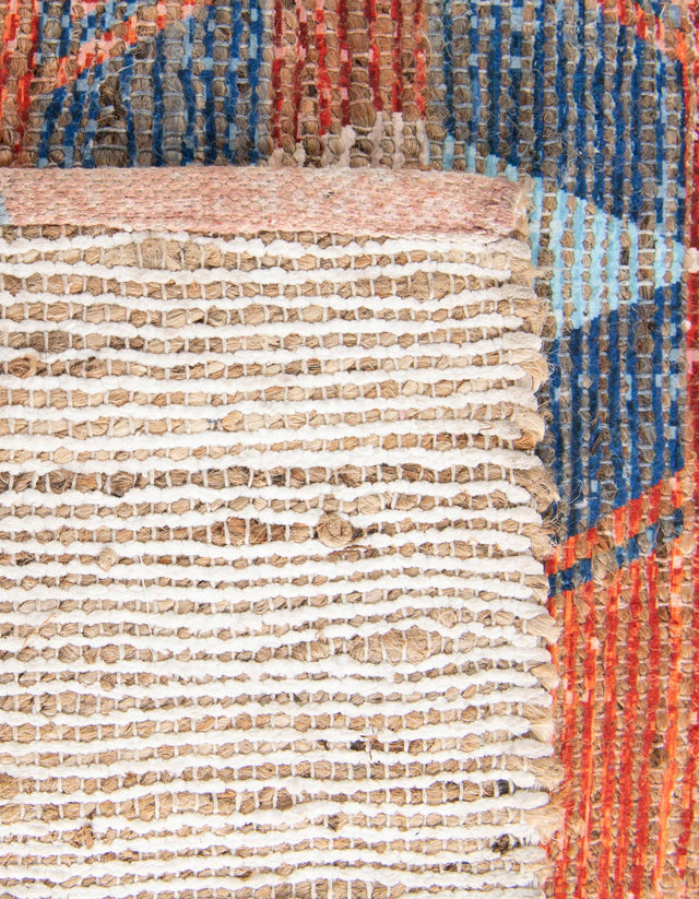 Rust Red 5' 1 x 8' Chenille Jute Rectangle Area Rug Vintage Distressed Boho All Natural Eco-Friendly Sustainable Carpet for Living Dining Office Dorm Rooms for Sale at Rug Engine
