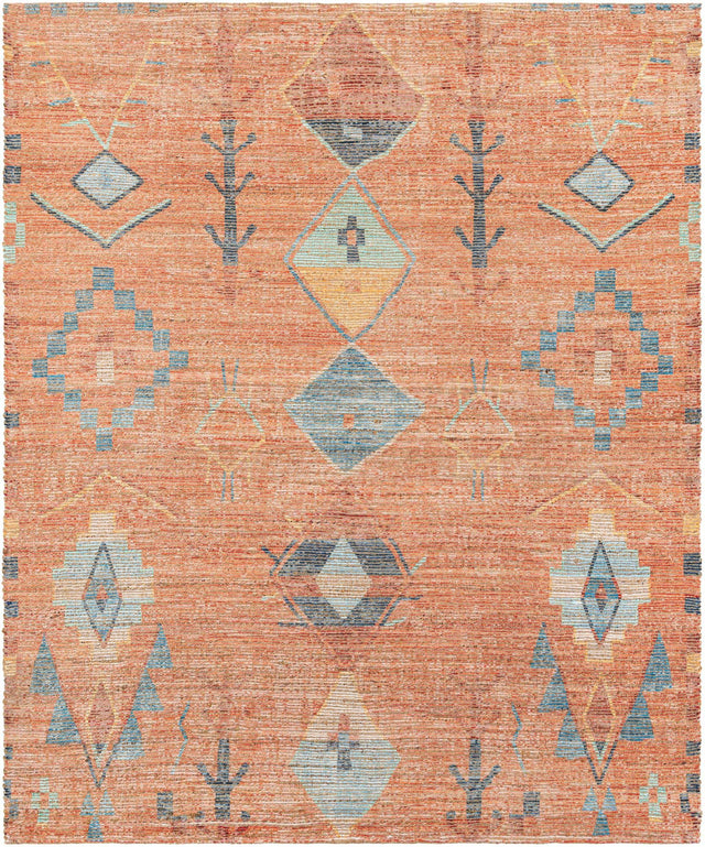 Rust Red 7' 10 x 10' Chenille Jute Rectangle Area Rug Vintage Distressed Boho All Natural Eco-Friendly Sustainable Carpet for Living Dining Office Dorm Rooms for Sale at Rug Engine