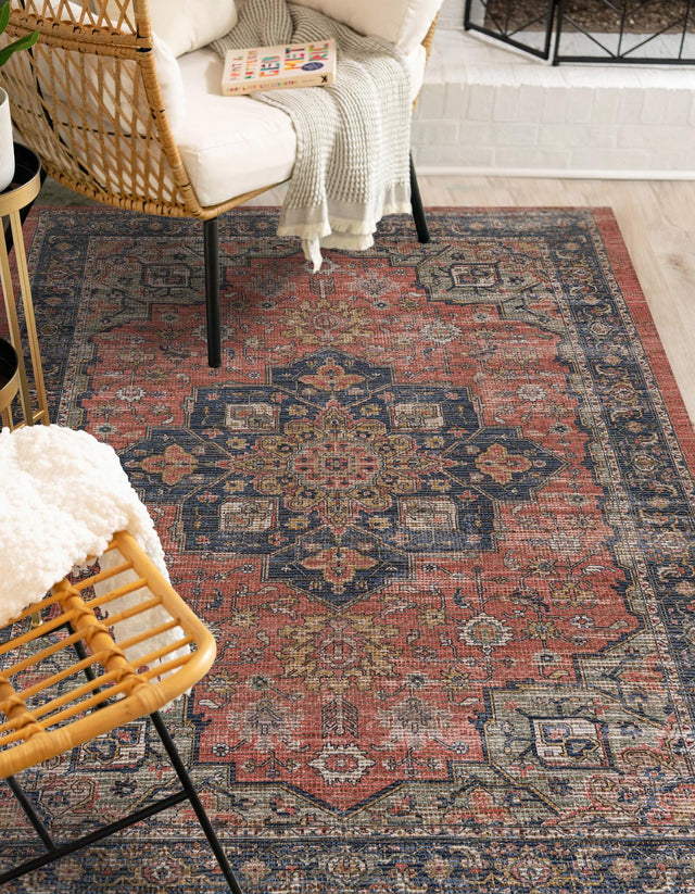 Antique Red 9' x 12' Chenille Jute Rectangle Area Rug Vintage Distressed Boho All Natural Eco-Friendly Sustainable Carpet for Living Dining Office Dorm Rooms for Sale at Rug Engine