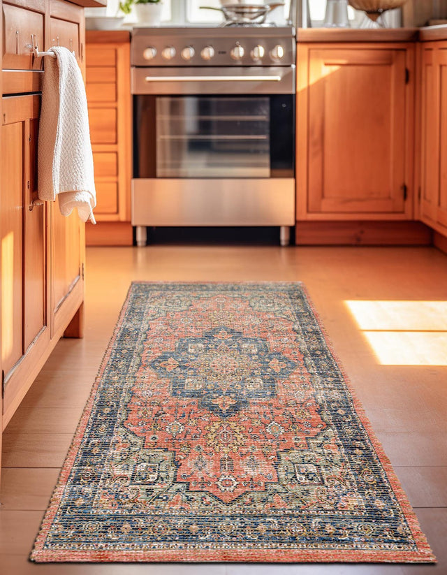 Antique Red 2' 2 x 8' Chenille Jute Runner Area Rug Vintage Distressed Boho All Natural Eco-Friendly Sustainable Carpet for Living Dining Office Dorm Rooms for Sale at Rug Engine