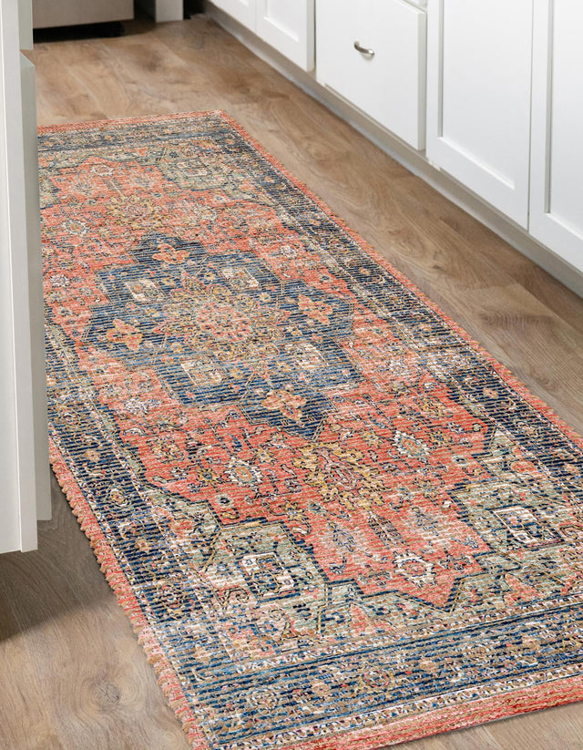 Antique Red 2' 2 x 8' Chenille Jute Runner Area Rug Vintage Distressed Boho All Natural Eco-Friendly Sustainable Carpet for Living Dining Office Dorm Rooms for Sale at Rug Engine
