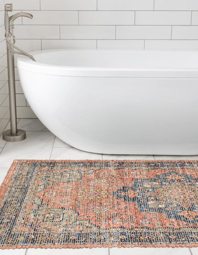 Antique Red 2' 2 x 8' Chenille Jute Runner Area Rug Vintage Distressed Boho All Natural Eco-Friendly Sustainable Carpet for Living Dining Office Dorm Rooms for Sale at Rug Engine