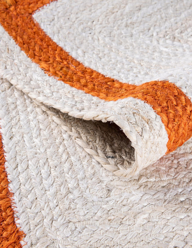 White 6' 1 x 6' 1 Kids Braided Jute Round Area Rug for Baby Nursery, Toddler Playroom, Bedrooms All Natural Eco-Friendly Sustainable Carpet for Sale at Rug Engine